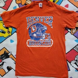 Vintage 90s DENVER BRONCOS logo7 Shirt Medium Made In Usa.